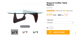 Noguchi coffee table replica