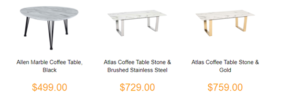 table styles