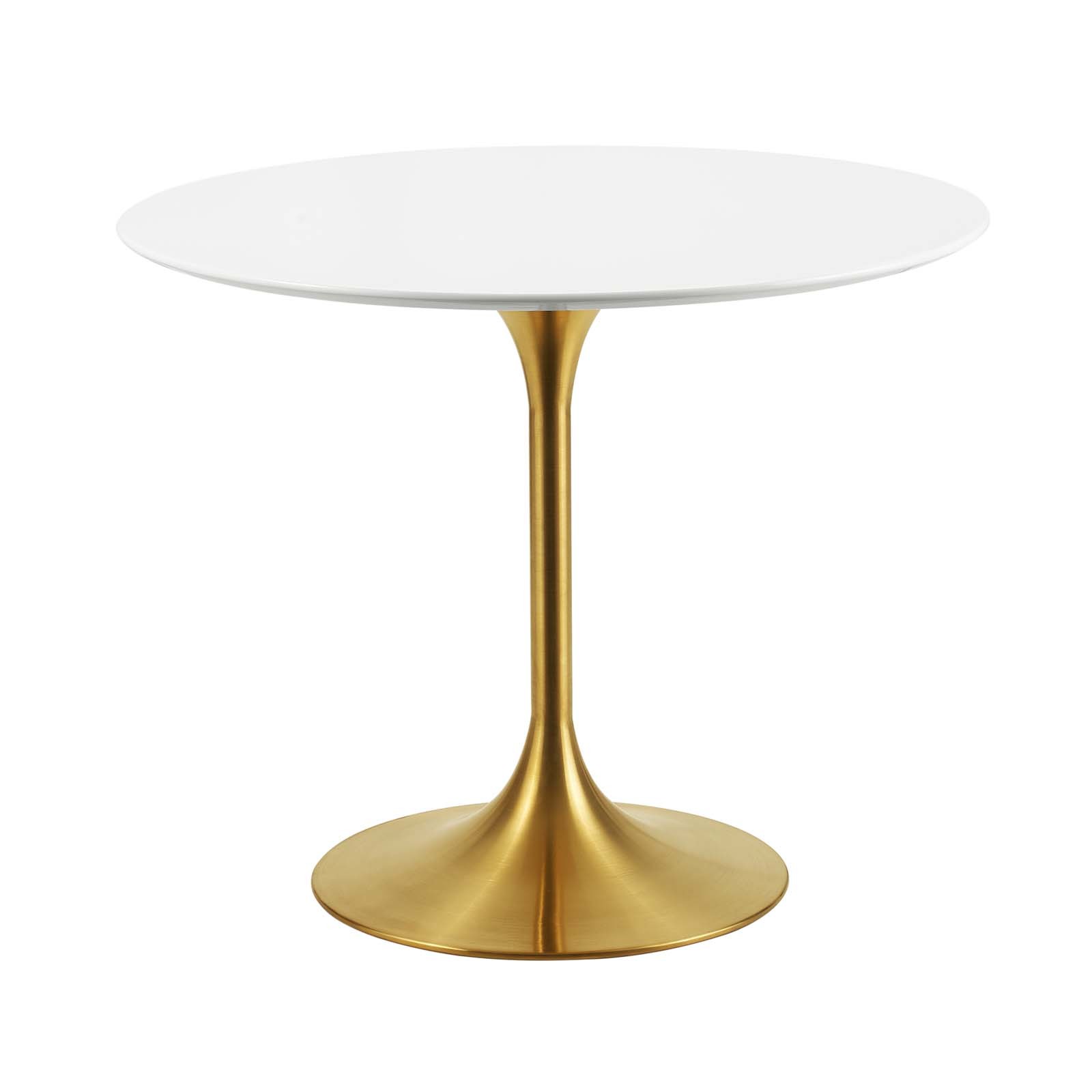 Lippa 36 Round Dining Table In Gold White, 36 Round Dining Tables