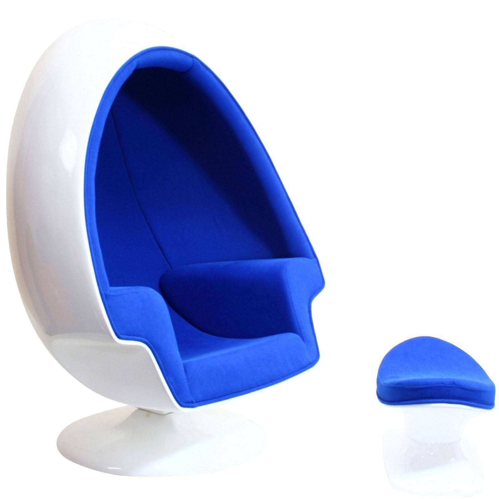 Aarnio Style Alpha Shell Egg Chair & Ottoman Replica