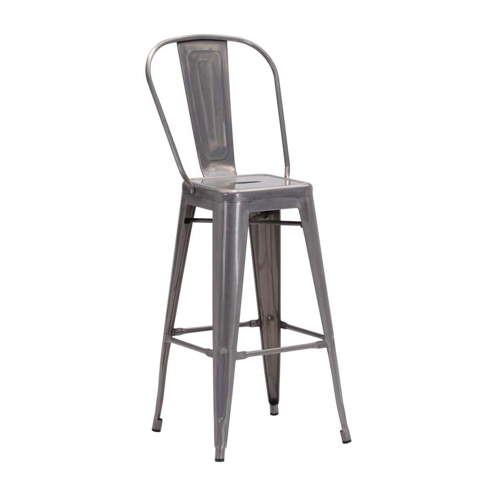 Elio Bar Chair Gunmetal Set of 2