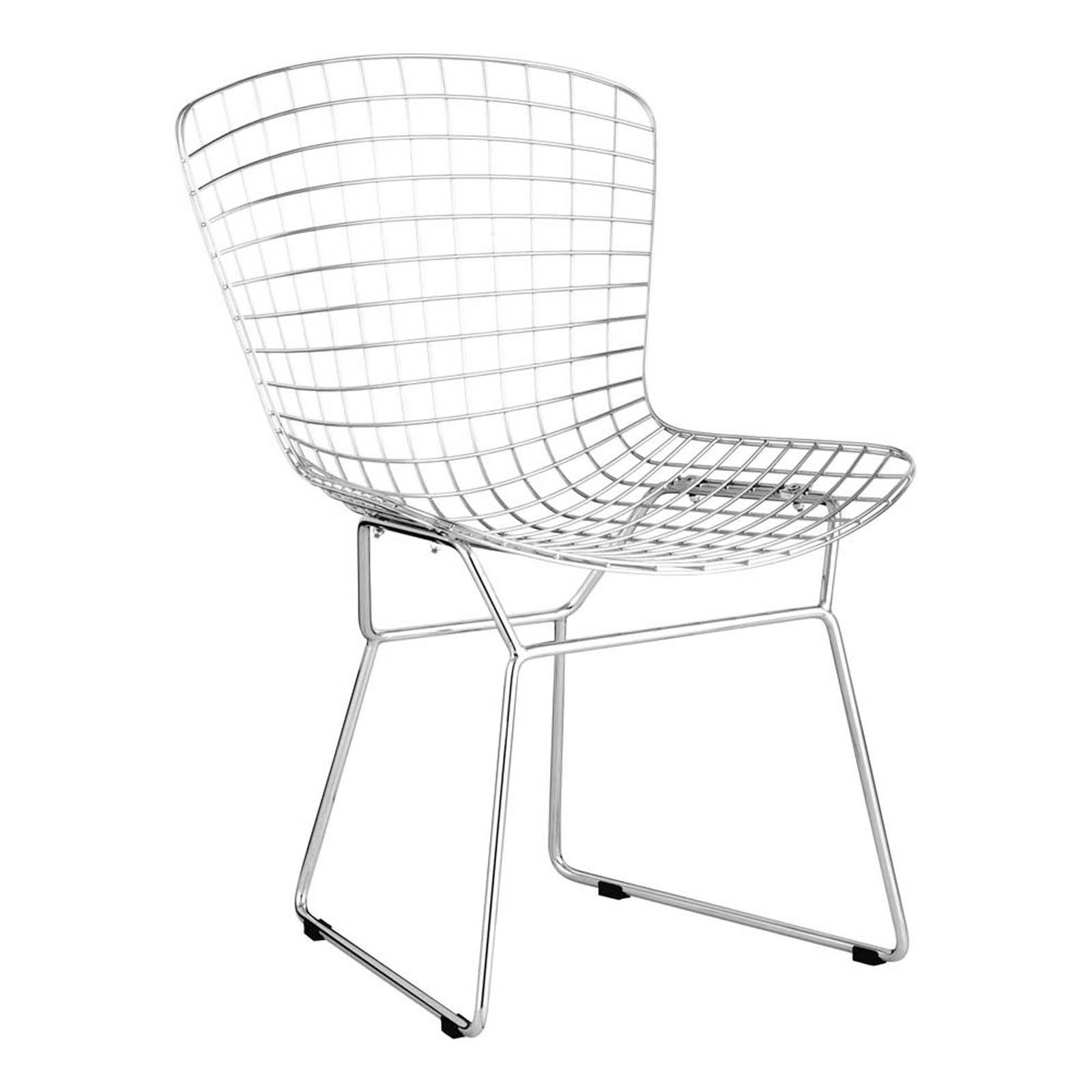 Wire Dining Chair Chrome Set of 2