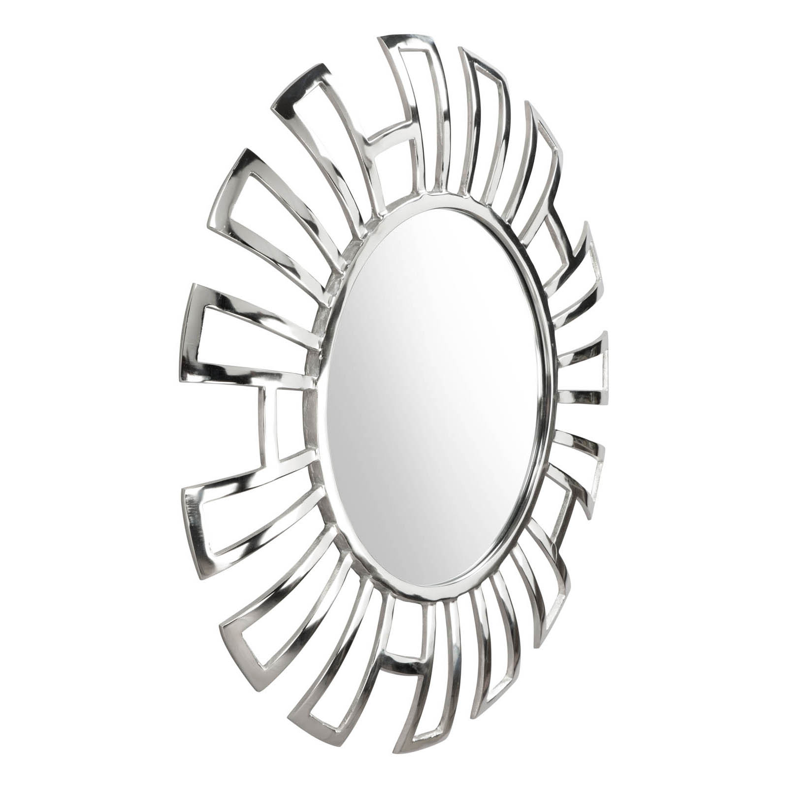 Calmar Round Mirror in Aluminum