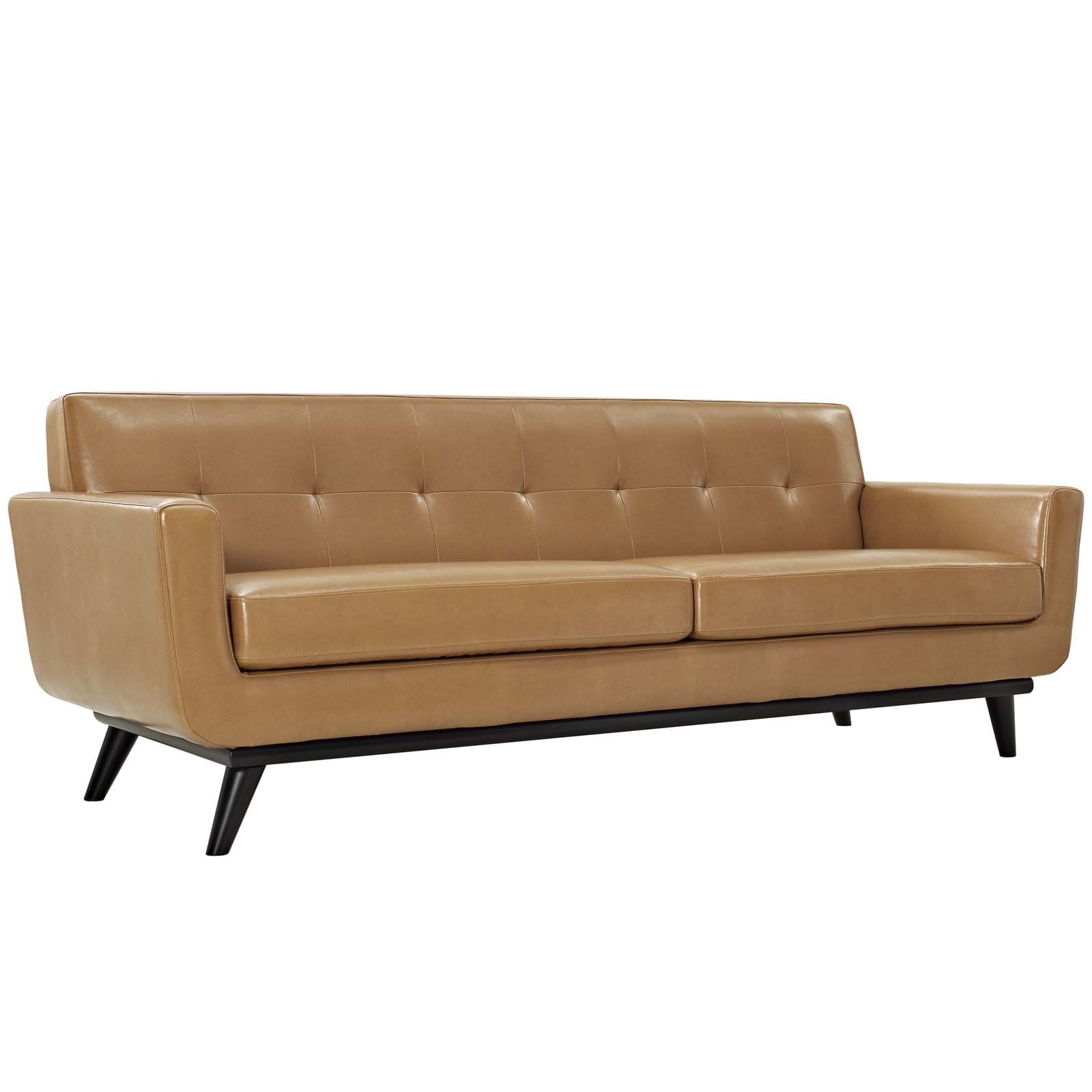 Engage Bonded Leather Sofa in Tan