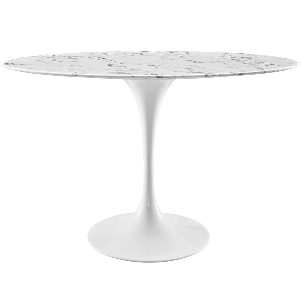 Lippa 48" Oval Marble Dining Table