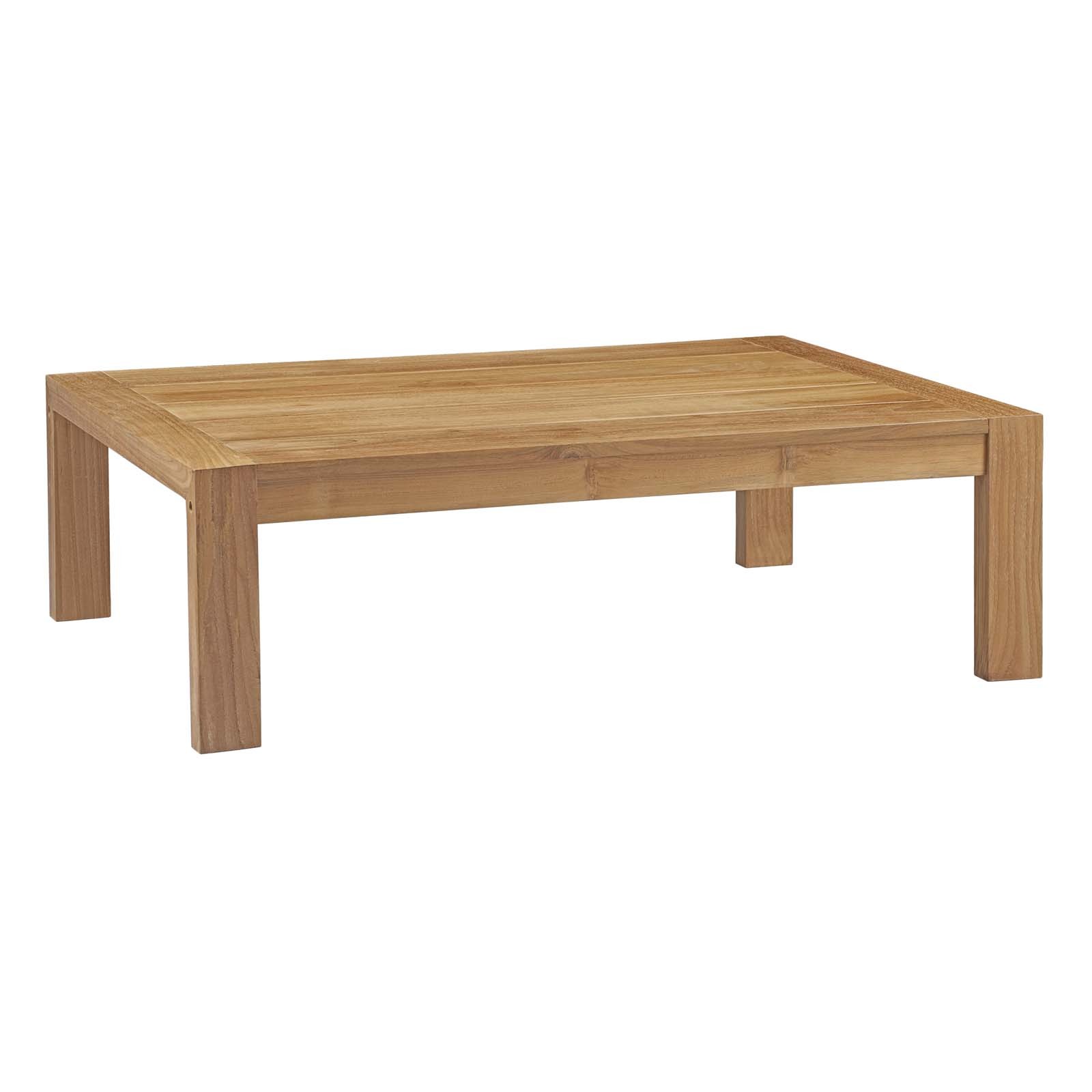 Upland Outdoor Patio Wood Coffee Table in Natural