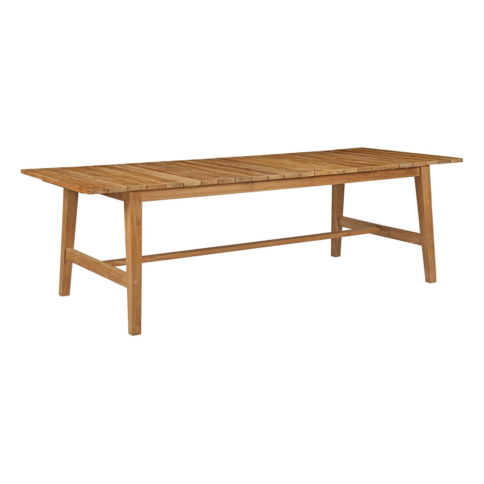 Dorset Outdoor Patio Teak Dining Table in Natural