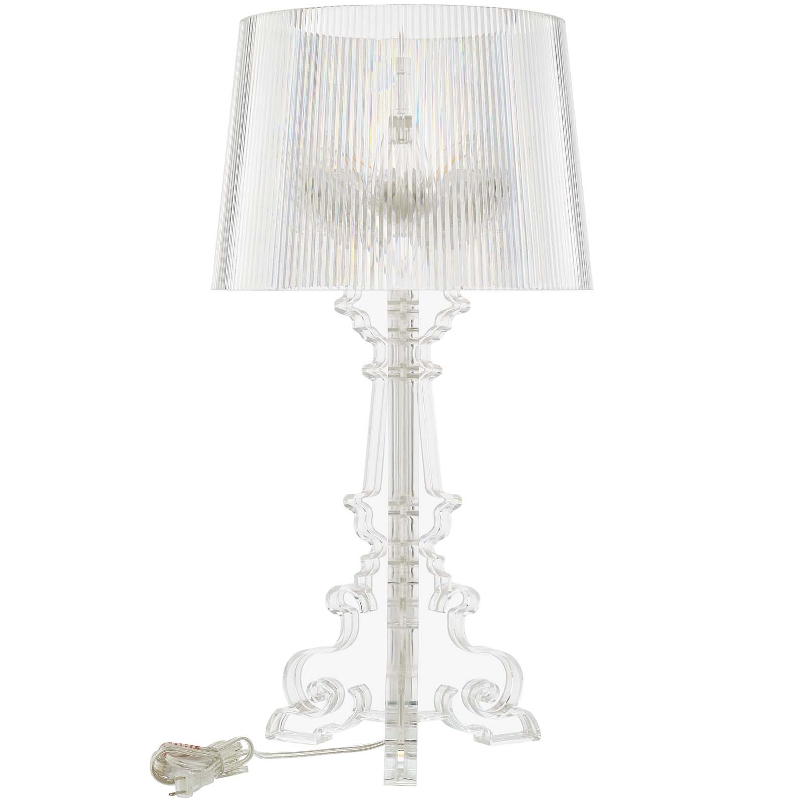 French Grande Table Lamp in Clear