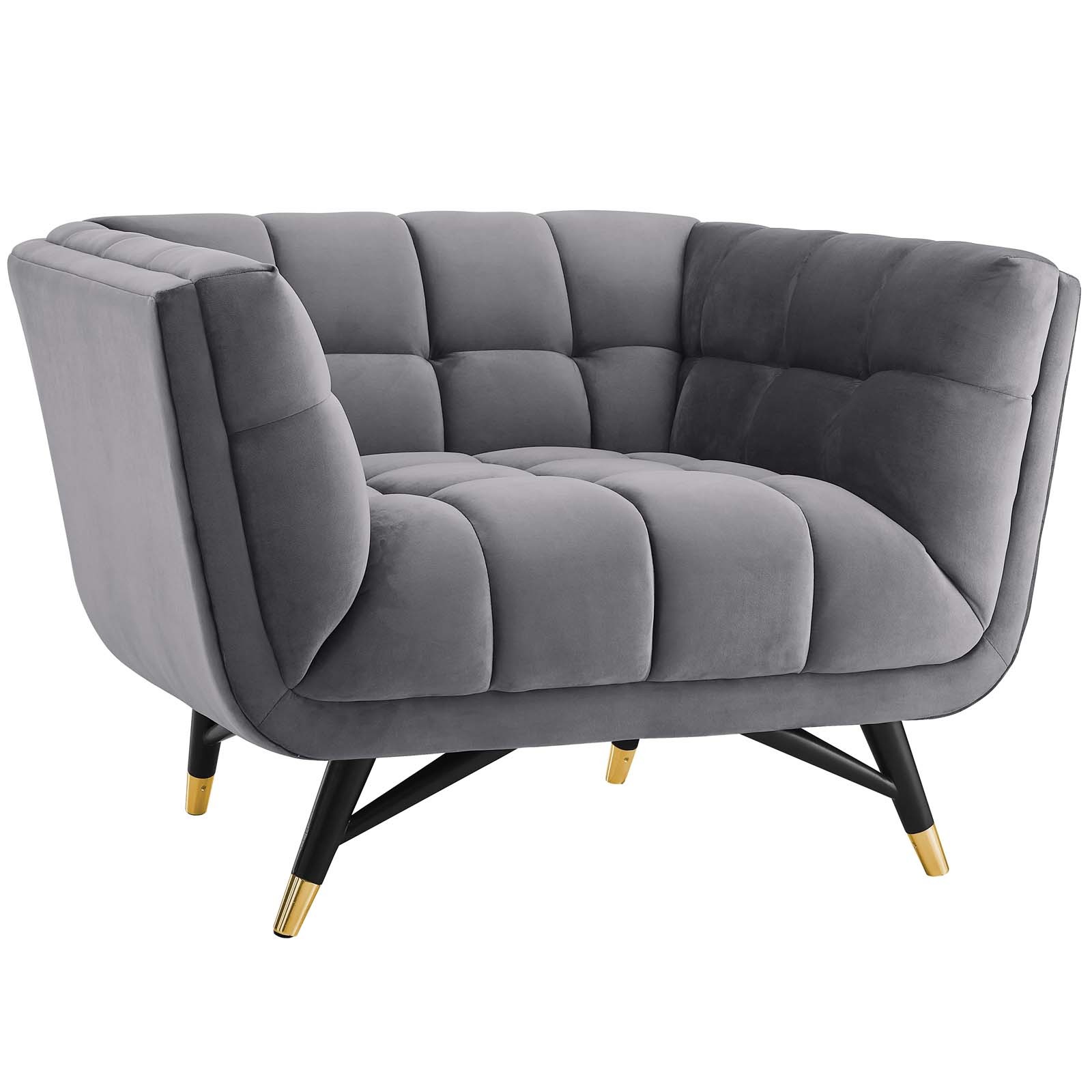 Adept Upholstered Velvet Armchair