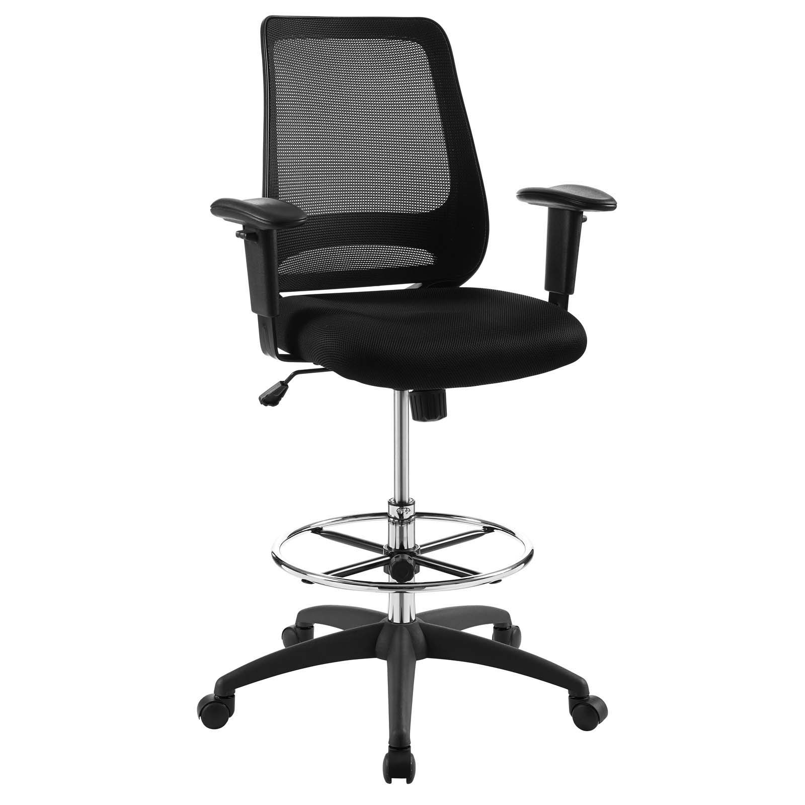 Forge Mesh Drafting Chair in Black