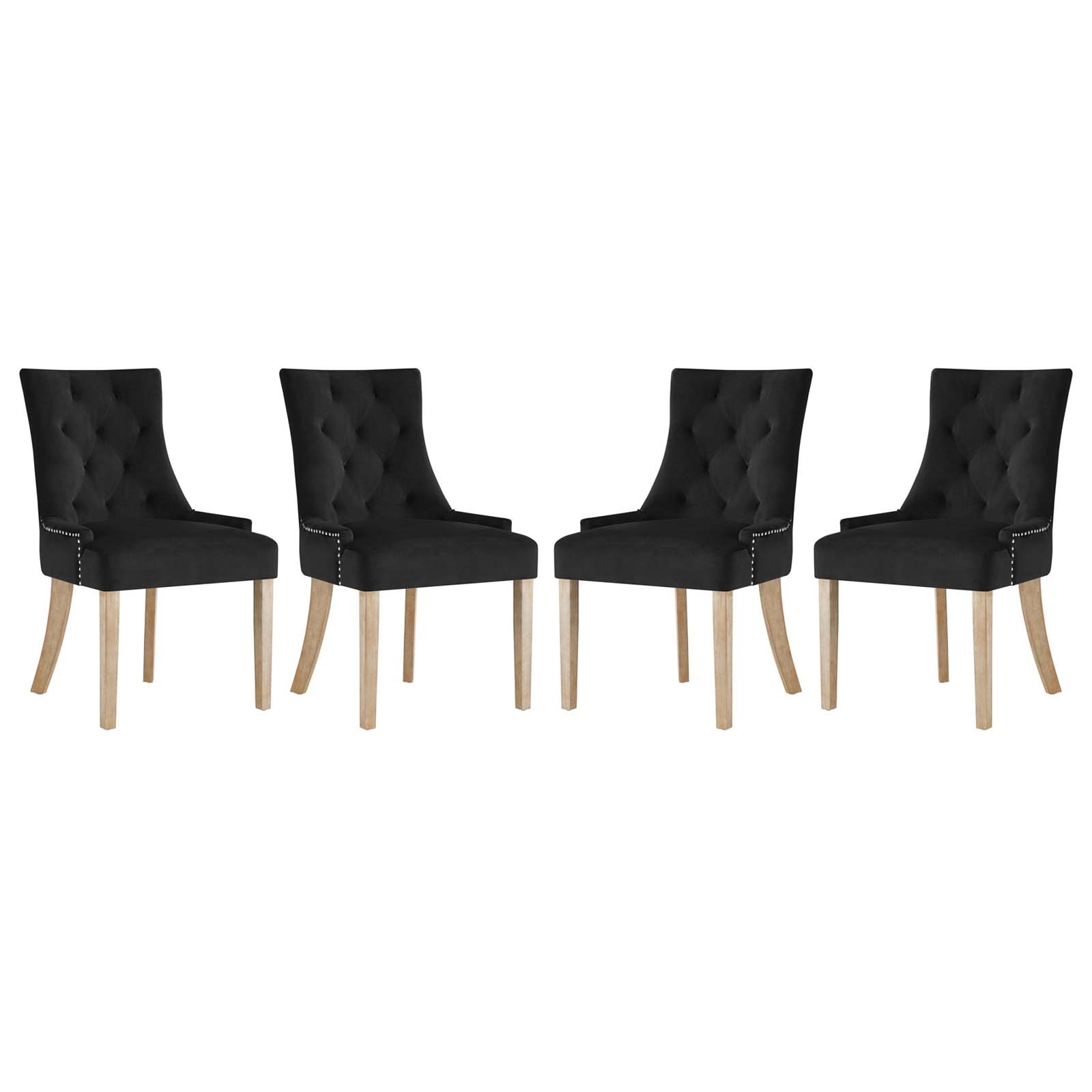 Pose Dining Chair Velvet Set of 4