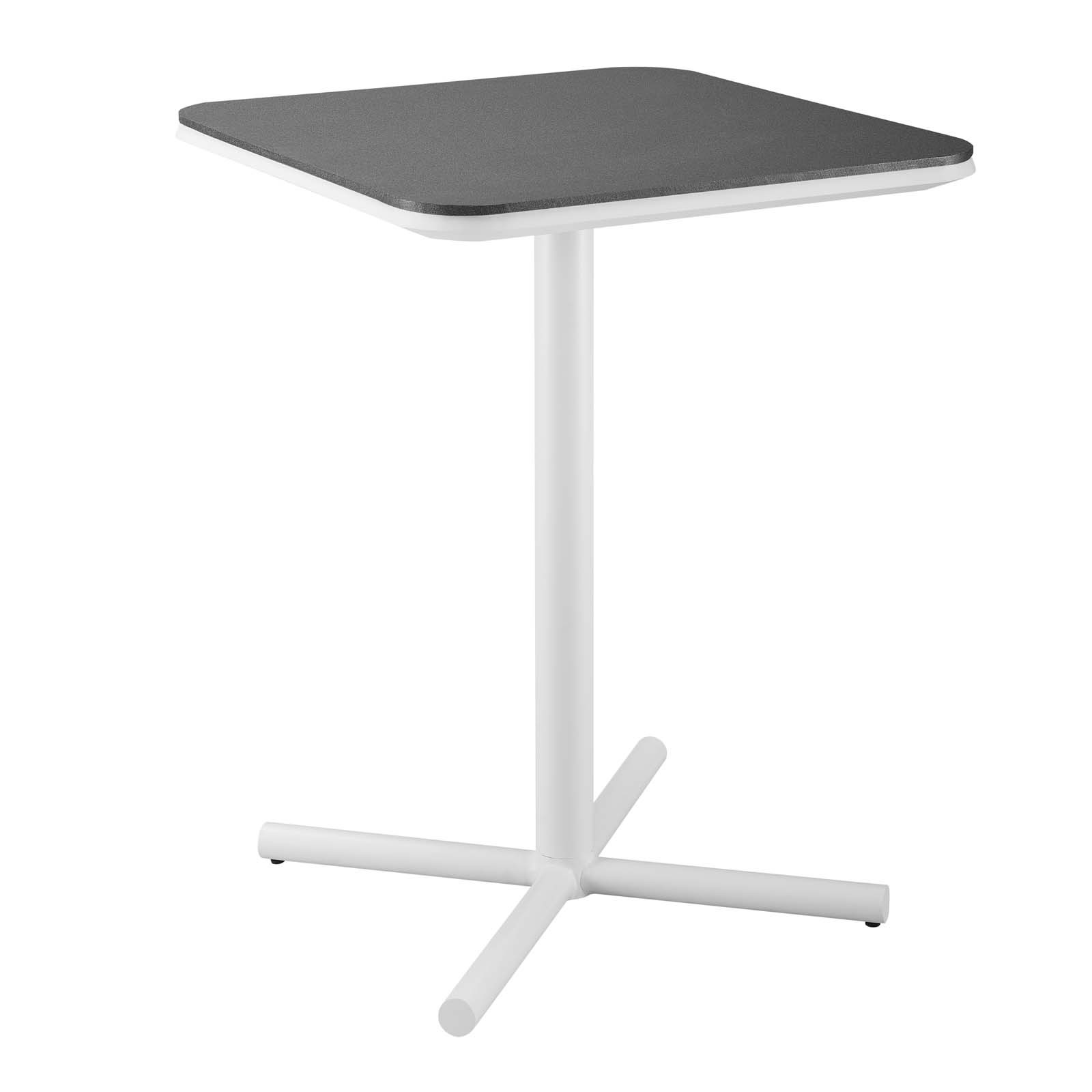Raleigh Outdoor Patio Aluminum Bar Table in White