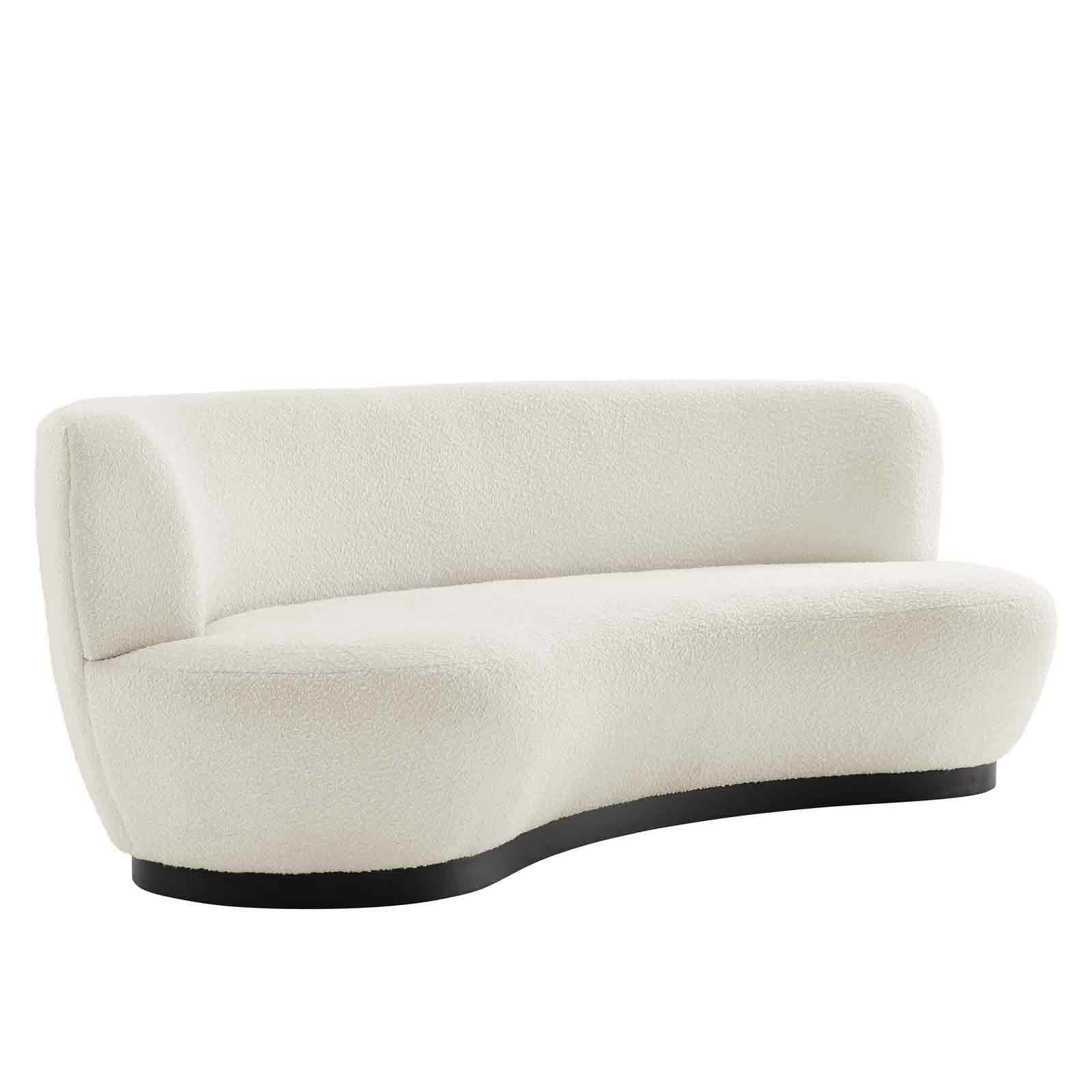 Kindred Upholstered Fabric Sofa in Black Ivory
