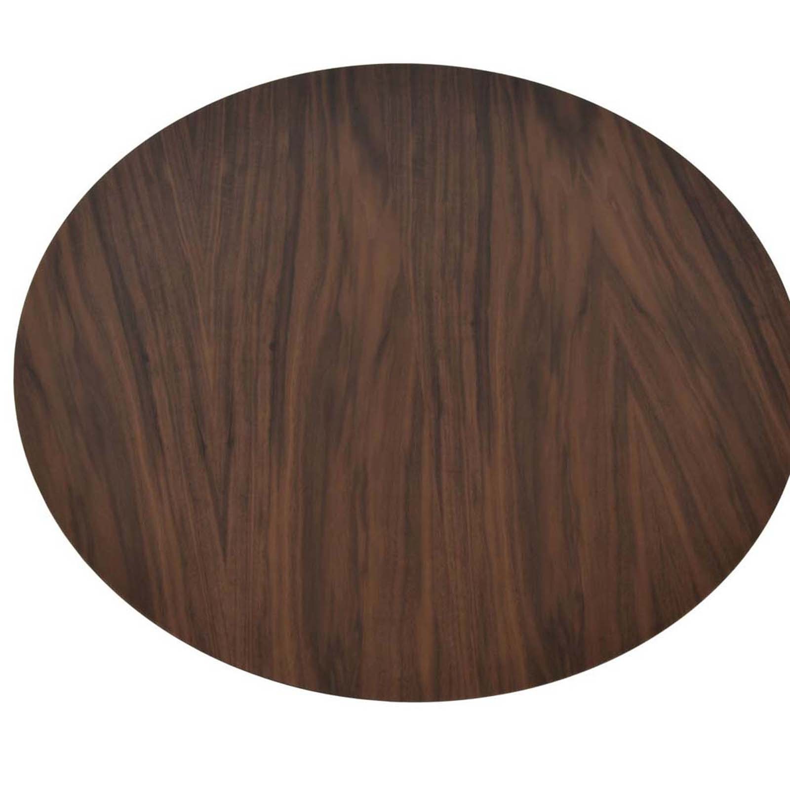 28" Walnut Veneer Finish Wood Round Table Top