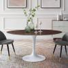 Lippa 60" Oval Dining Table in White Cherry Walnut
