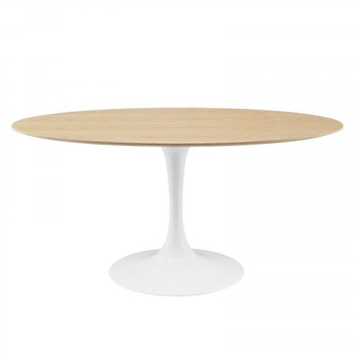 Lippa 60 Oval Dining Table In White, Lippa 60 Oval Dining Table