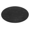 Lippa 78" Oval Artificial Marble Dining Table in White Black