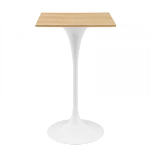 Lippa 28" Square Bar Table in White Natural