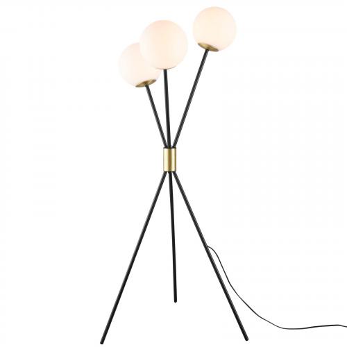 Vera 3-Light Floor Lamp in Black
