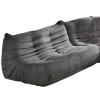 Waverunner Loveseat Sofa Couch in Light Gray