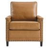 Ashton Vegan Leather Armchair in Tan