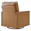 Ashton Vegan Leather Swivel Chair in Tan