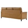 Ashton Vegan Leather Sectional Sofa in Tan
