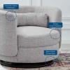 Relish Fabric Upholstered Upholstered Fabric Swivel Chair in Black Light Gray