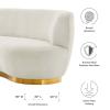 Kindred Upholstered Fabric Sofa in Gold Ivory