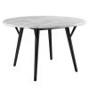 Gallant 50" Round Performance Artificial Marble Dining Table in Black White