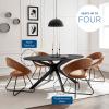 Traverse 63" Oval Dining Table in Black Black