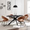 Traverse 63" Oval Dining Table in Black Black