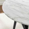 Gallant 36" Round Performance Artificial Marble Dining Table in Black White