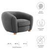 Abundant Boucle Upholstered Fabric Armchair