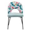 Bethpage Dining Chair Set of 2 in Multicolor Print & Green