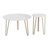 Caen Accent Table Set of 2 in White