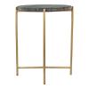 David Side Table in Gray & Gold