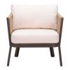 Issa Accent Chair Set of 2 in Beige & Brown