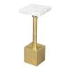 Josef Side Table in White & Gold