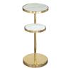 Marc Side Table in White & Gold