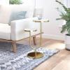 Marc Side Table in White & Gold