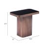 Marcos Side Table in Black & Antique Bronze