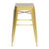 Marius Counter Stool Set of 4 in Brushed Brass