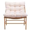 Merilyn Accent Chair in Beige & Natural