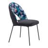 Merion Dining Chair Set of 2 in Multicolor Print & Black