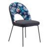 Merion Dining Chair Set of 2 in Multicolor Print & Black