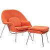 Saarinen Style Womb Lounge Chair & Ottoman