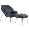 Saarinen Style Womb Lounge Chair & Ottoman