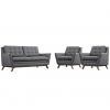 Beguile 3 Piece Fabric Living Room Set