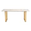 Atlas Dining Table Stone & Gold